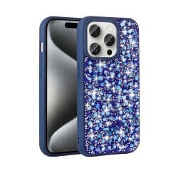 iPhone 15 Pro Max Kılıf Parlak Taşlı Tasarım Linea Kapak