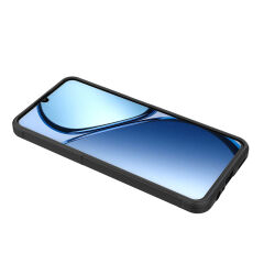 Realme C61 Kılıf Esnek TPU Oyuklu Arka Yüzey Tasarımlı Etnik Silikon Kapak Koyu Yeşil