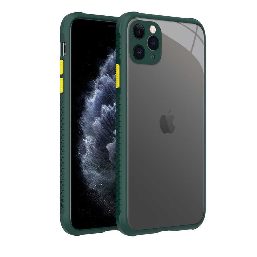 iPhone 11 Pro Max Kılıf  Kaff Kapak Koyu Yeşil