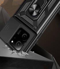 Xiaomi Mi 13T Pro Tank Kılıf Magnetik Standlı Kamera Korumalı Sürgülü Vega Kapak