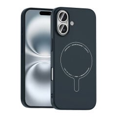 iPhone 17 Kılıf M-Safe Şarj Özellikli Kamera Korumalı Premium Elio Sert PC Kapak