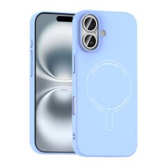 iPhone 17 Kılıf M-Safe Şarj Özellikli Kamera Korumalı Premium Elio Sert PC Kapak Lacivert
