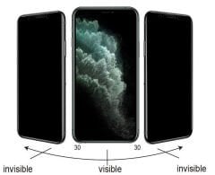 iPhone 14 Plus Kolay Uygulama Aparatlı 5D Magic Privacy Glass Hayalet Cam Ekran