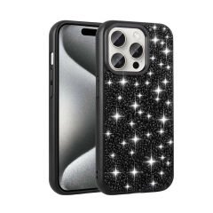 iPhone 15 Pro Kılıf Parlak Taşlı Tasarım Linea Kapak