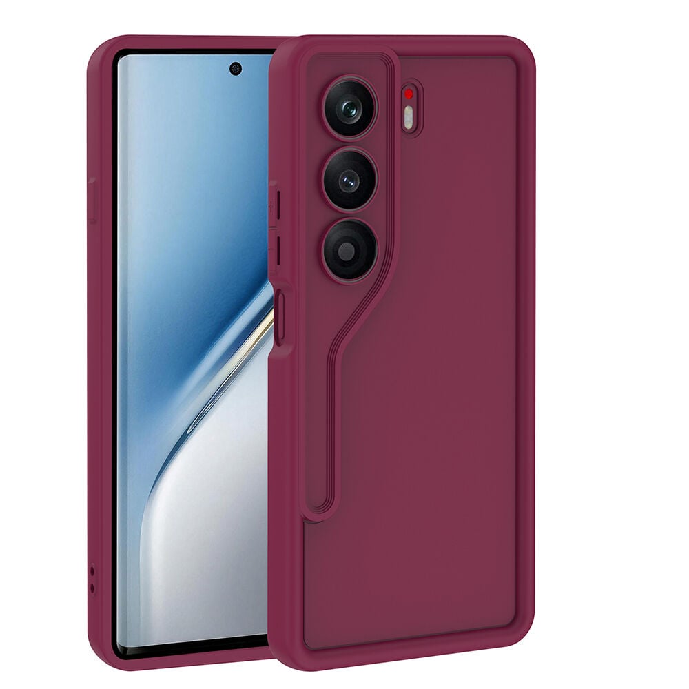 Tecno Camon 40 4G Kılıf Kamera Korumalı Ananas Kapak Mürdüm