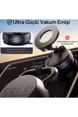 360 Dönebilen Ayarlanabilir Araç Içi Tutucu Kullanılabilen Vakumlu K007 Magsafe Telefon Tutucu