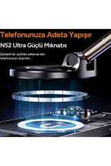 360 Dönebilen Ayarlanabilir Araç Içi Tutucu Kullanılabilen Vakumlu K007 Magsafe Telefon Tutucu