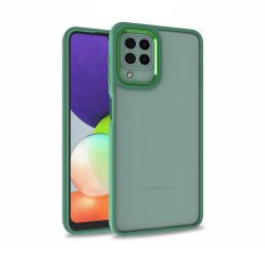 Samsung Galaxy A12 Kılıf Kamera Çıkıntılı Arkası Şeffaf Köşeleri Parlak Renkli Işlemeli Flora Kapak