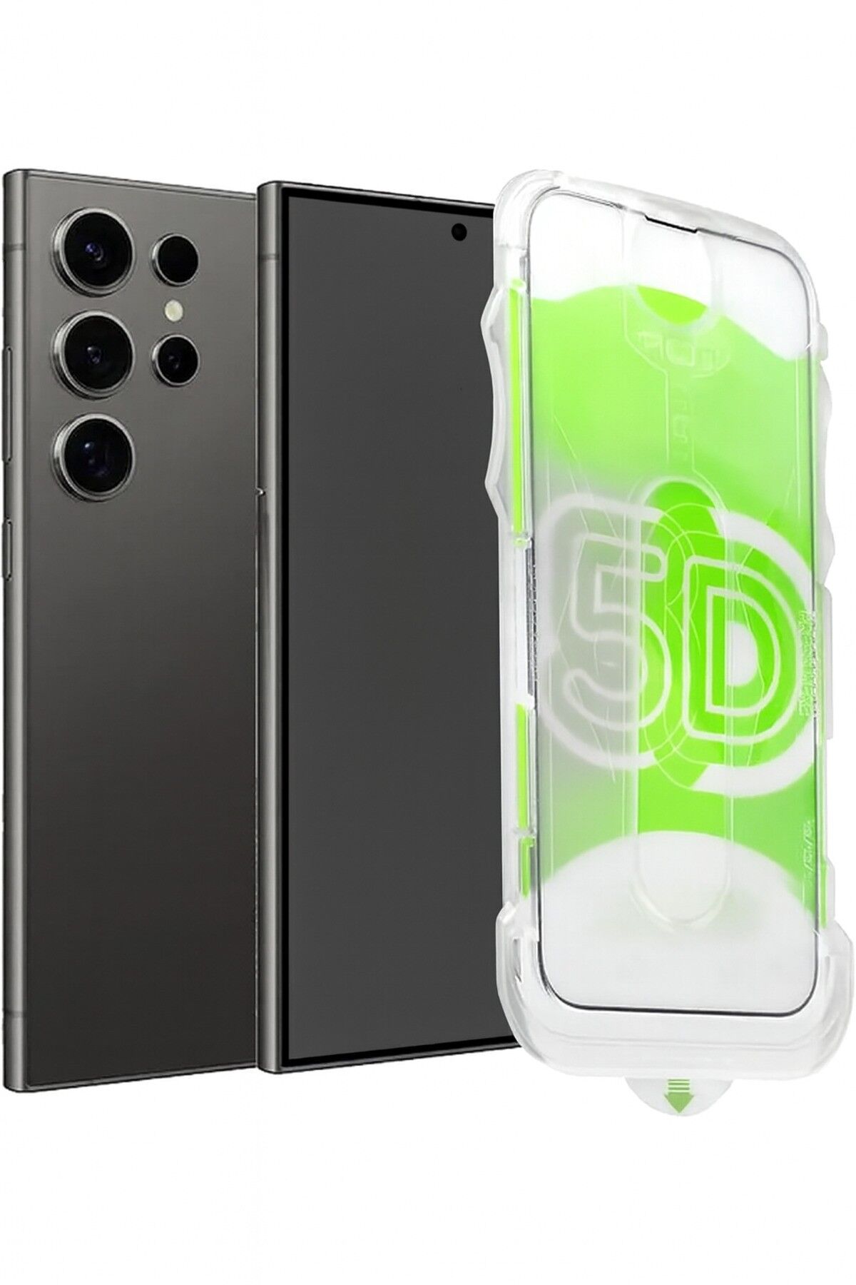 Samsung Galaxy S25 Ultra Uyumlu Kolay Uygulama Aparatlı Uyumlu Hayalet Cam Ekran Koruyucu