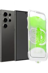 Samsung Galaxy S25 Ultra Uyumlu Kolay Uygulama Aparatlı Uyumlu Hayalet Cam Ekran Koruyucu