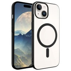iPhone 15 Plus Kılıf Wireless Şarj Özellikli Pixel Magsafe Kapak