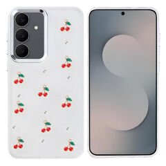 Samsung Galaxy S25 FE Kılıf Airbag Tasarımlı Simli Şeffaf Kutup Kapak