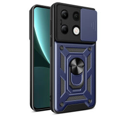 Xiaomi Redmi Note 13 4G Tank Kılıf Magnetik Standlı Kamera Korumalı Sürgülü Vega Kapak