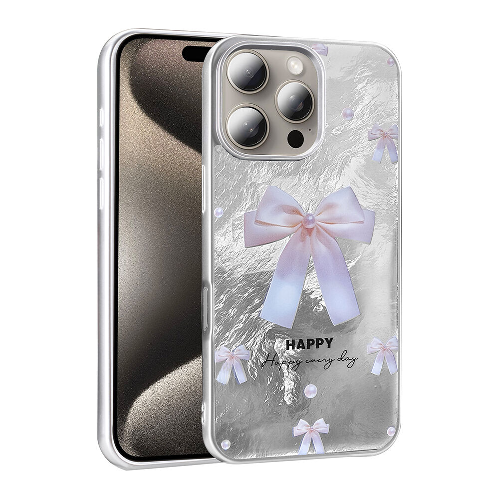 iPhone 16 Pro Max Kılıf Desenli Mep Kapak İncili Fiyonk
