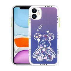 iPhone 11 Kılıf Kamera Korumalı Desenli Sert Hess Kapak NO7
