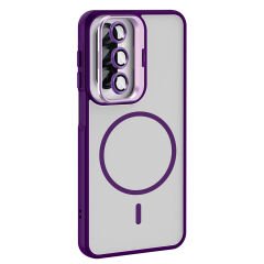Samsung Galaxy A17 Kılıf Standlı ve Kamera Lens Hediyeli Etro Kapak