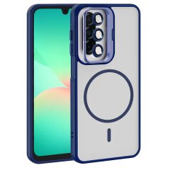 Samsung Galaxy A17 Kılıf Standlı ve Kamera Lens Hediyeli Etro Kapak