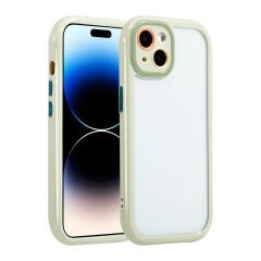 iPhone 13 Kılıf Kamera Korumalı Renkli Kenar ve Çerçeve Tasarımlı Vitamin Kapak