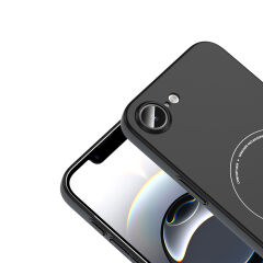 iPhone 16E Kılıf M-Safe Şarj Özellikli Kamera Korumalı Premium Elio Sert PC Kapak