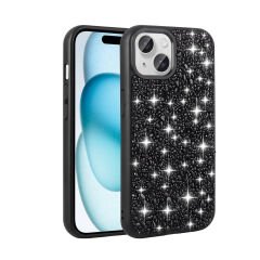 iPhone 15 Plus Kılıf Parlak Taşlı Tasarım Linea Kapak