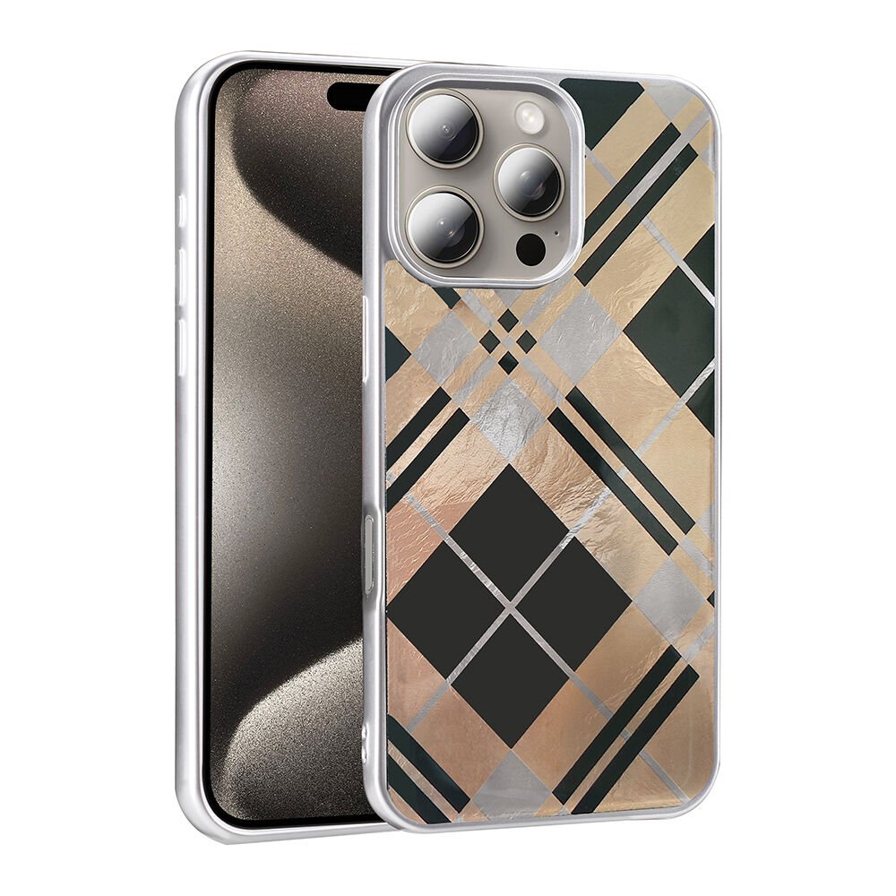 iPhone 16 Pro Kılıf Desenli Mep Kapak Geometrik