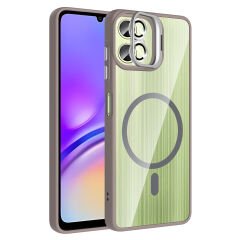 Samsung Galaxy A07 Kılıf Standlı ve Kamera Lens Hediyeli Etro Kapak