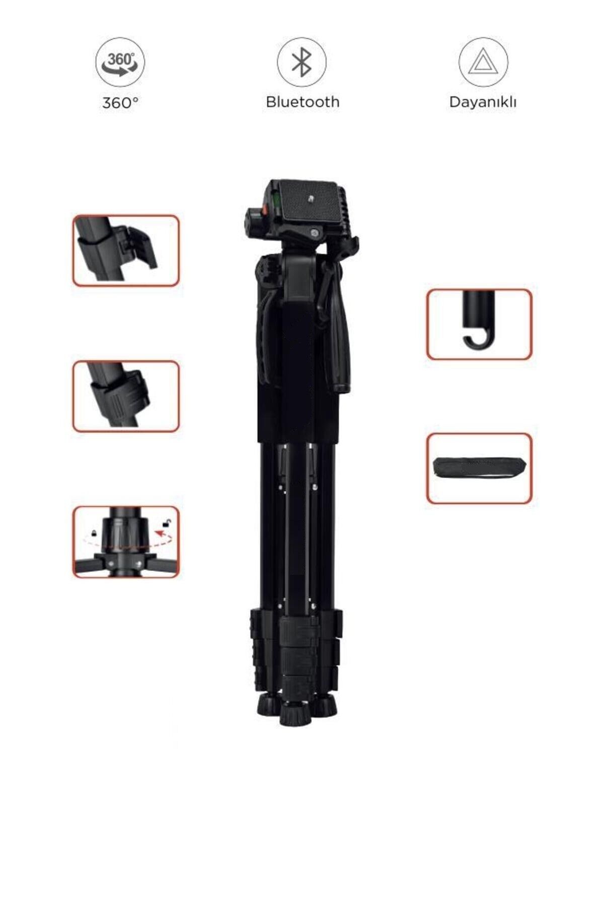 8850 Profesyonel 1.2m Su Terazili Tripod Kamera Tripod