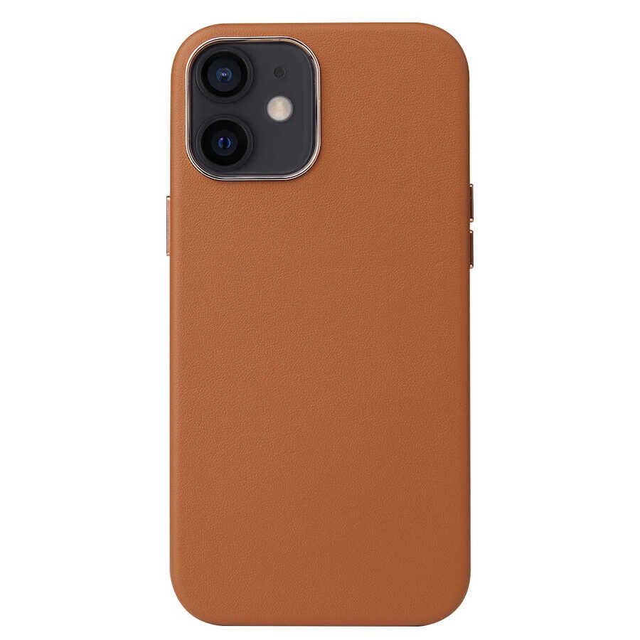 iPhone 12 Mini Kılıf Eyzi Kapak Kahverengi