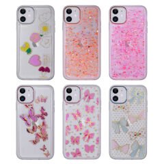 iPhone 11 Kılıf Figürlü Desenli Işıltılı Sert Sos Kapak