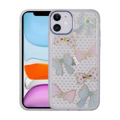 iPhone 11 Kılıf Figürlü Desenli Işıltılı Sert Sos Kapak NO4