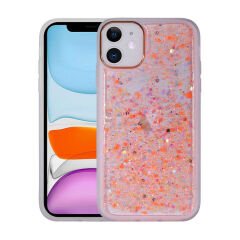 iPhone 11 Kılıf Figürlü Desenli Işıltılı Sert Sos Kapak NO4