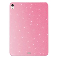 Apple iPad Air 10.9 2022 (5 Nesil) Simli Parlak Görünümlü Tablet Koton Kılıf Pembe