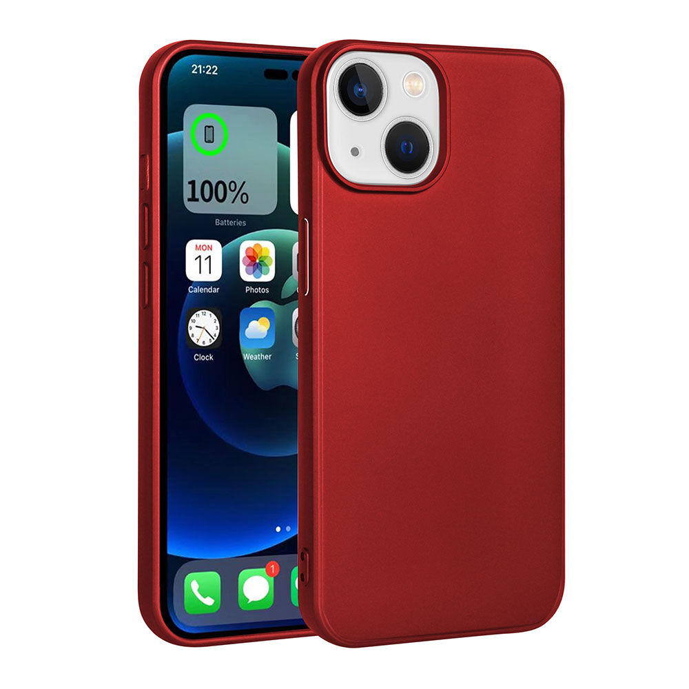 iPhone 15 Plus Kılıf Premier Silikon Kapak Kırmızı