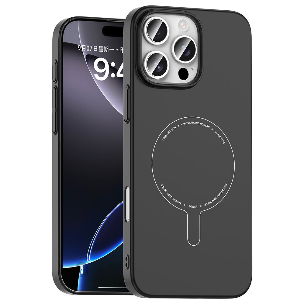 iPhone 16 Pro Max Kılıf M-Safe Şarj Özellikli Kamera Korumalı Premium Elio Sert PC Kapak
