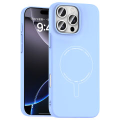 iPhone 16 Pro Max Kılıf M-Safe Şarj Özellikli Kamera Korumalı Premium Elio Sert PC Kapak