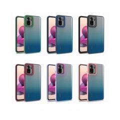 Xiaomi Redmi Note 10S Kılıf Kamera Çıkıntılı Arkası Şeffaf Köşeleri Parlak Renkli Işlemeli Flora Kapak