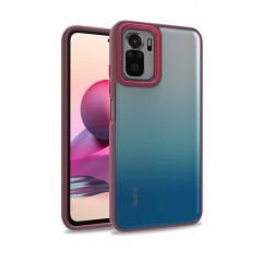 Xiaomi Redmi Note 10S Kılıf Kamera Çıkıntılı Arkası Şeffaf Köşeleri Parlak Renkli Işlemeli Flora Kapak