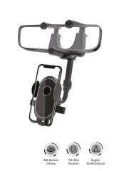034 Siyah 360 Derece Dönebilen Güçlü Telefon Tutucu