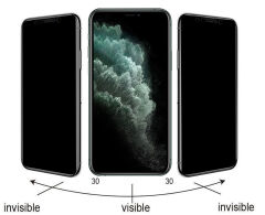 iPhone 12 Pro Max Kolay Uygulama Aparatlı 5D Magic Privacy Glass Hayalet Cam Ekran Koruyucu