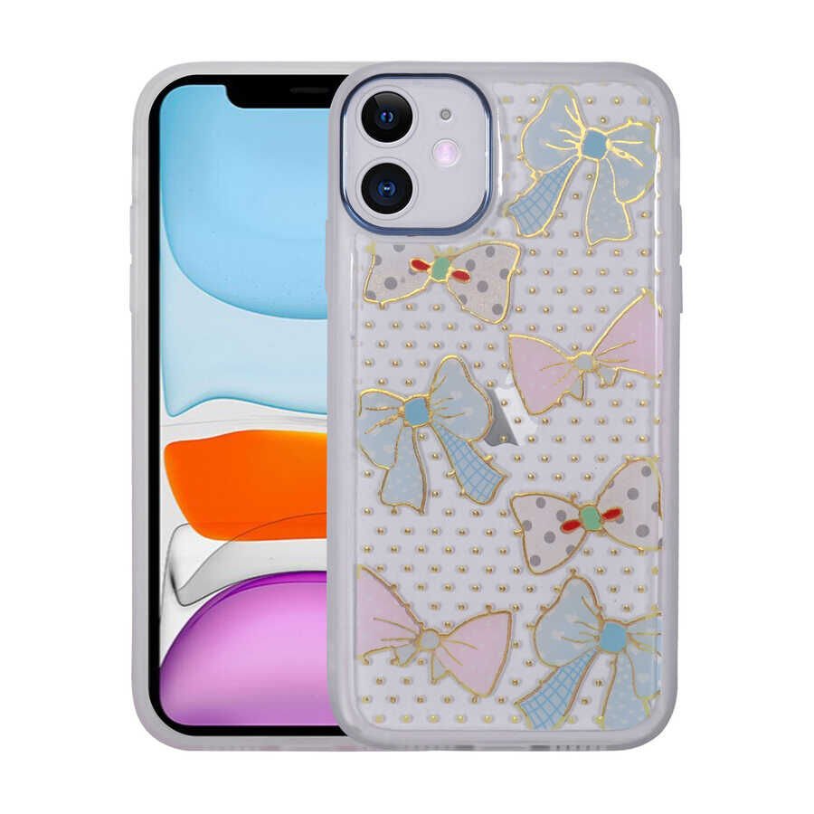 iPhone 11 Kılıf Figürlü Desenli Işıltılı Sert Sos Kapak NO2