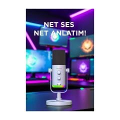 Mikrofon Podcast Vokal Kaydı Oyun İçin Dinamik USB XLR Çift Çıkışlı Profesyonel Kablosuz Mikrofon YU7