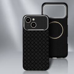 iPhone 14 Kılıf MagSafe Şarj Özellikli Premium Retro Çiçek Desenli Kamera Ve Lens Korumali Velix Sert PC Kapak