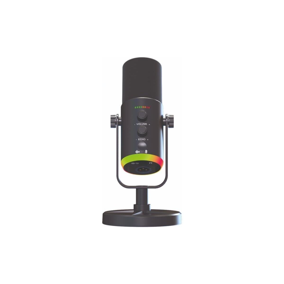 Mikrofon Podcast Vokal Kaydı Oyun İçin Dinamik USB XLR Çift Çıkışlı Profesyonel Kablosuz Mikrofon YU7 Siyah