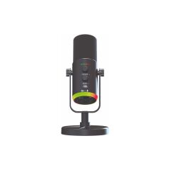Mikrofon Podcast Vokal Kaydı Oyun İçin Dinamik USB XLR Çift Çıkışlı Profesyonel Kablosuz Mikrofon YU7 Siyah