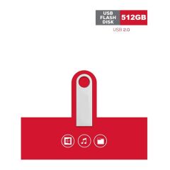 Metal USB 2.0 Flash Disk 512GB Gümüş