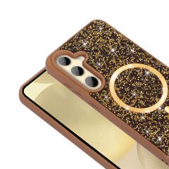 Samsung Galaxy S24 FE Kılıf Parlak Taşlı Tasarım Pırlanta Kapak