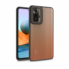 Xiaomi Redmi Note 10 Pro Kılıf Kamera Çıkıntılı Arkası Şeffaf Köşeleri Parlak Renkli Işlemeli Flora Kapak