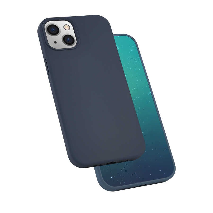 iPhone 13 Kılıf Silk Silikon Lacivert