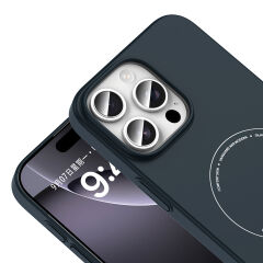 iPhone 16 Pro Kılıf M-Safe Şarj Özellikli Kamera Korumalı Premium Elio Sert PC Kapak