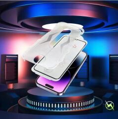 iPhone 16 Pro Max Kolay Uygulama Aparatlı 5D Magic Glass Cam Ekran Koruyucu